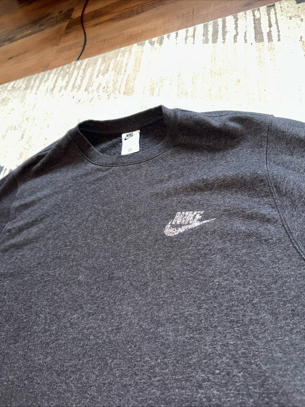 Nike Sportswear ‘Revival’ Sweatshirt Black Marl DR9159-010 Size L